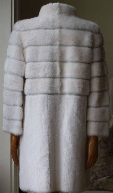 Fendi Snow White Mink Pequin Fur Coat 